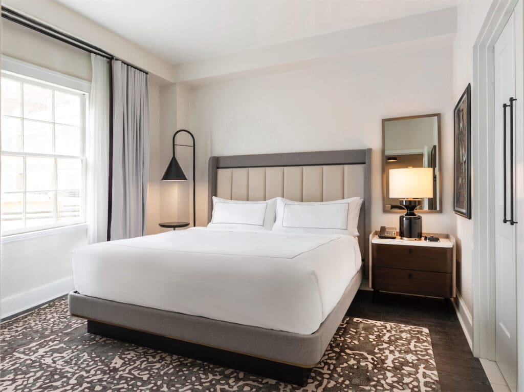 During our visit, we stayed in a King Studio Suite at The Mills House Hotel, which offered ample space to unwind and recharge during our trip. (Courtesy of The Mills House)