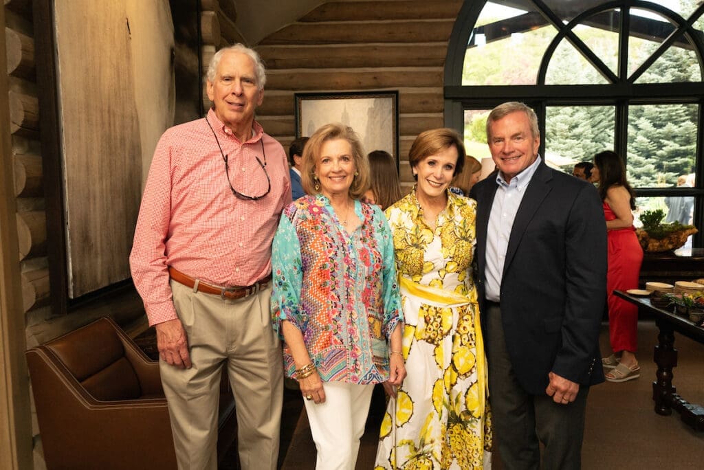 Jim & Nancy Gordon, Nina & Edd Hendee at the Memorial Hermann Foundation friend-raising events in Aspen. (Photo by Daniel Ortiz)