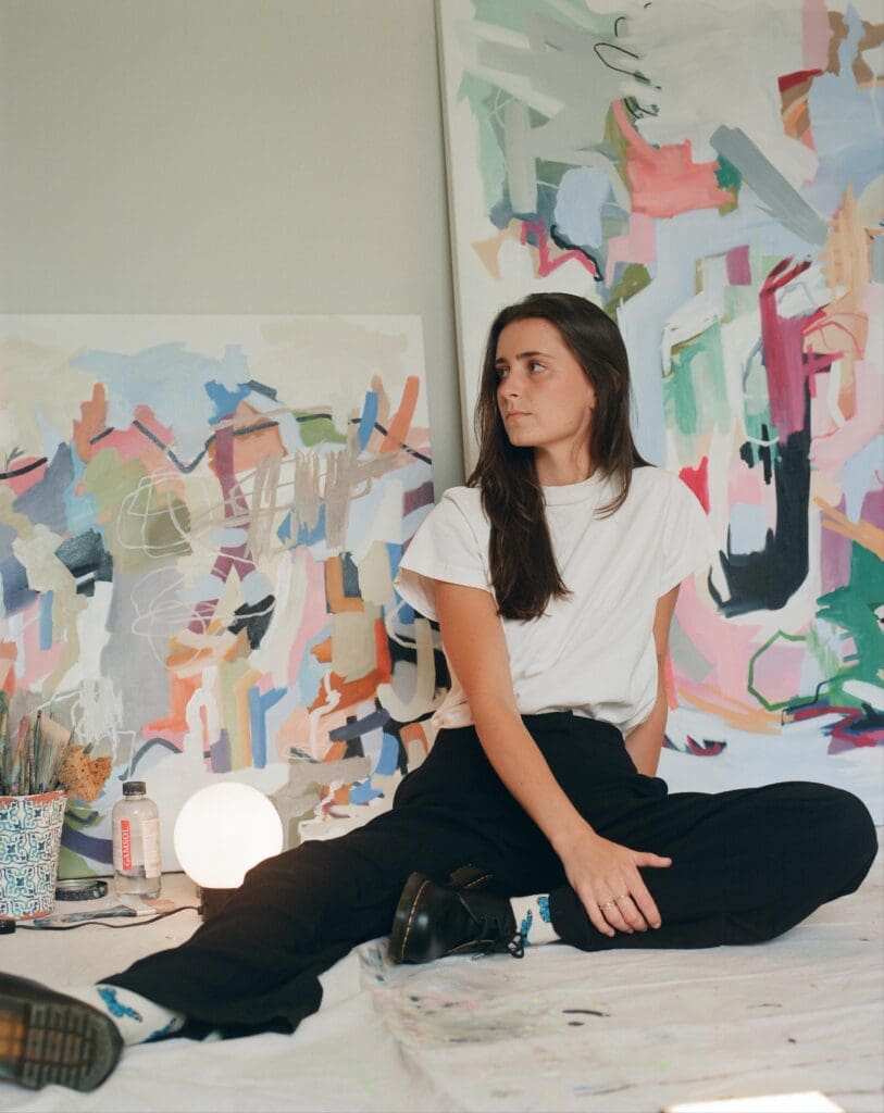 Artist Katherine Hunsaker whose work will be on sale at the Lily's Vintage Finds pop-up in Hermann Park's Lott Hall on July 30.