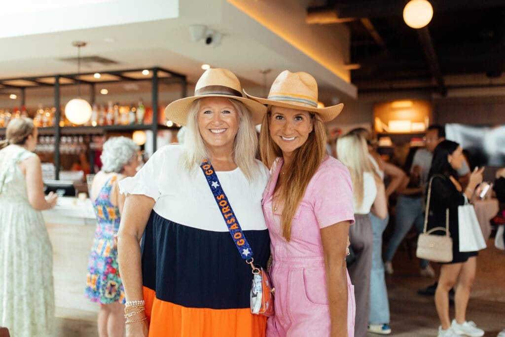 Lori Castro, Amy Vincik at the Georgia James pop-up shopping event. (Photo by Emma Umana)