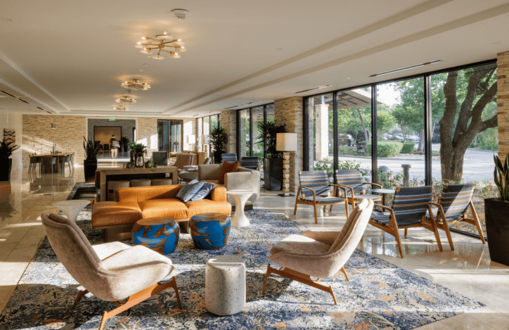 The lobby at The Spruce Market. Image: Lincoln Barbour.