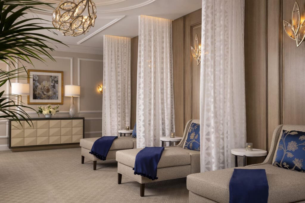 The Tranquility Room at The Trellis Spa at The Houstonian Hotel, Club & Spa.