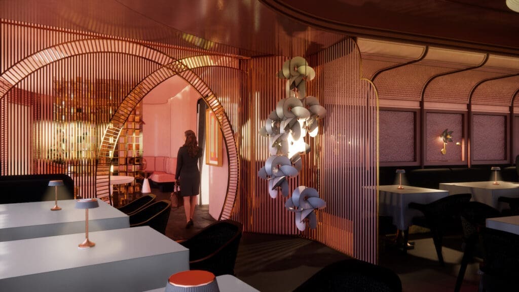 Stephan Courseau and Chef Bruno Davaillon's Le PasSage opens at The Terminal at the Katy Trail in 2024. (Rendering courtesy of The Terminal)