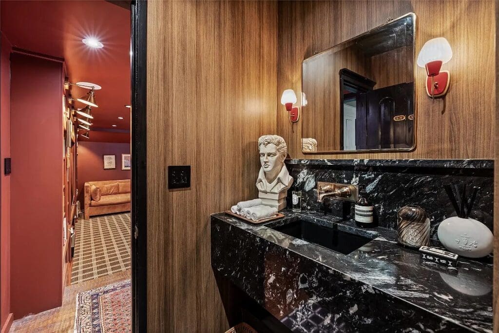 A retro half bath.