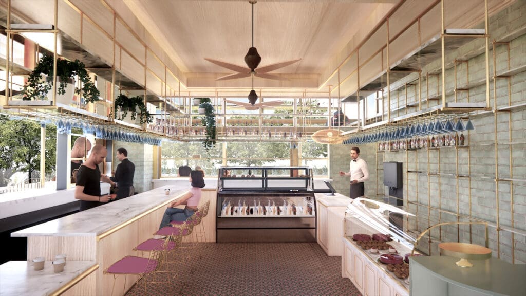 Rose Café will be a more casual spot at The Terminal at the Katy Trail. (Rendering courtesy of The Terminal)