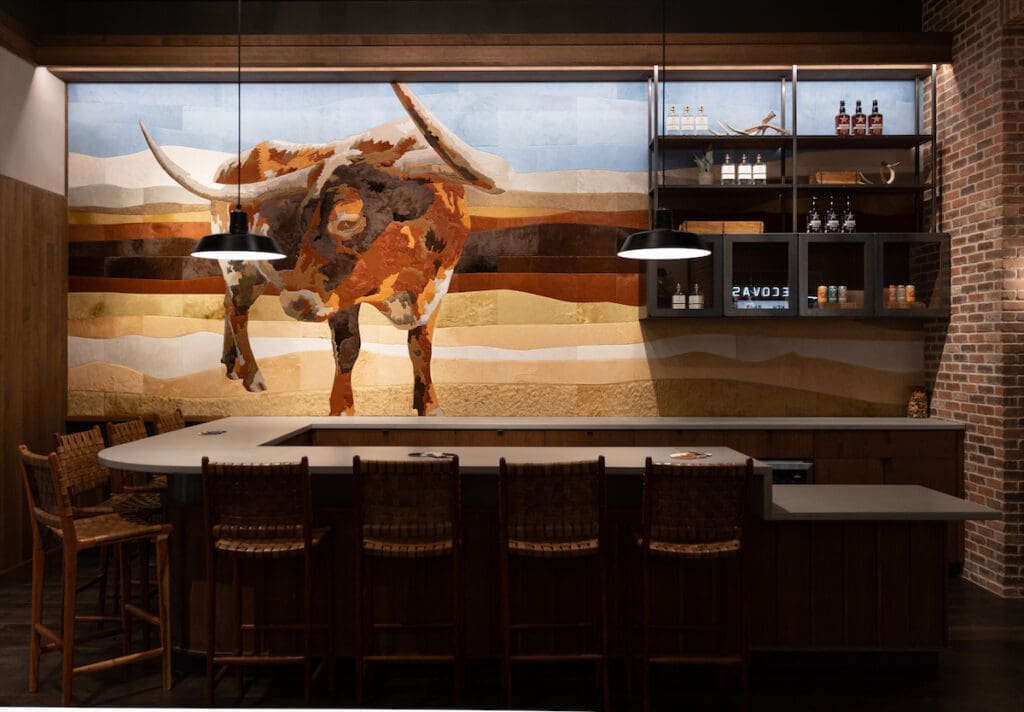 Grab a complimetary sparkling water or locally-brewed beer at Tecovas' second Dallas store. (courtesy of NorthPark Center)