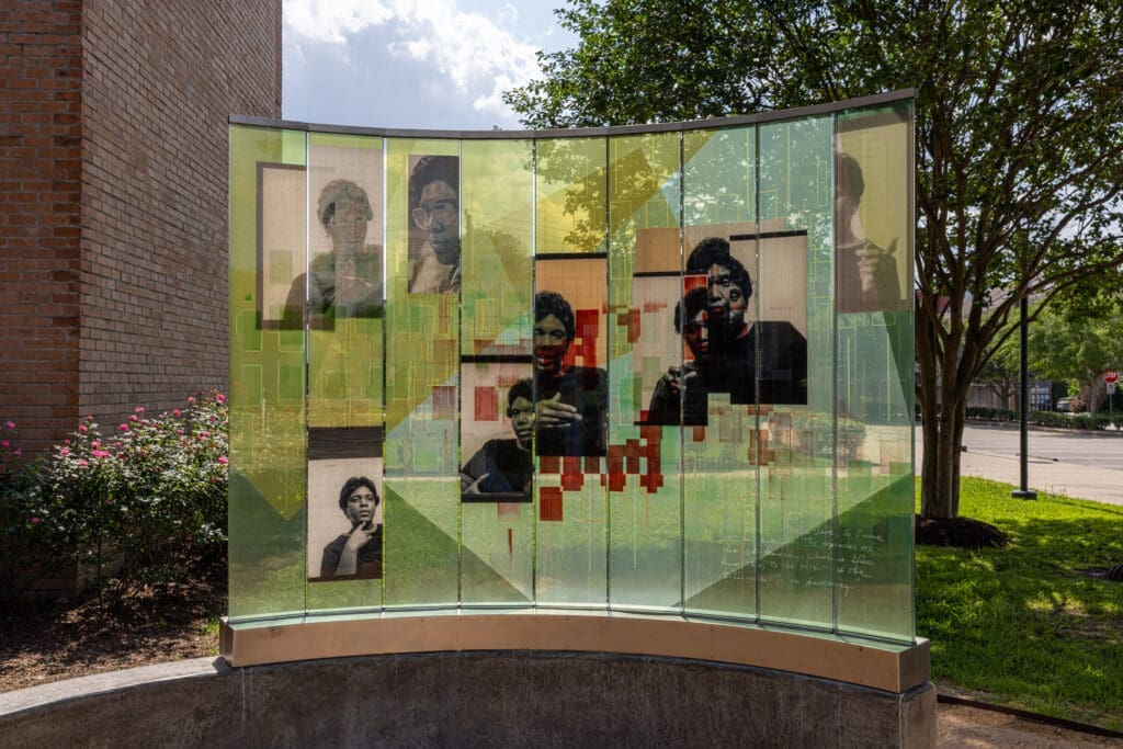 Archival photos from across Barbar Jordan's life are part of "The Meditative Space" and show a personal, powerful side of her. (Photo by Alex Barber)
