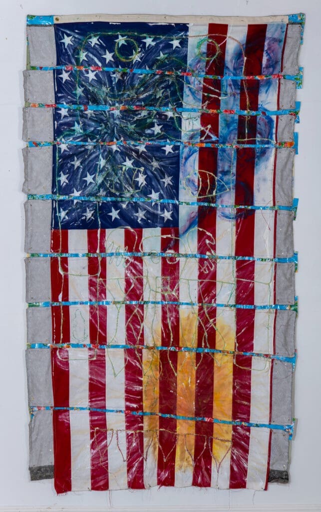 Consuelo Jimenez Underwood's "Quatlique, Can You See Matchuk?," 2023, at Ruiz-Healy Art (Courtesy Ruiz-Healy Art) 