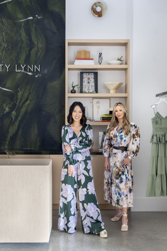 Christy Lynn Lee with Ashton Speegle in Lee's flagship in Memorial Villages (Photo by Jordan Geibel)
