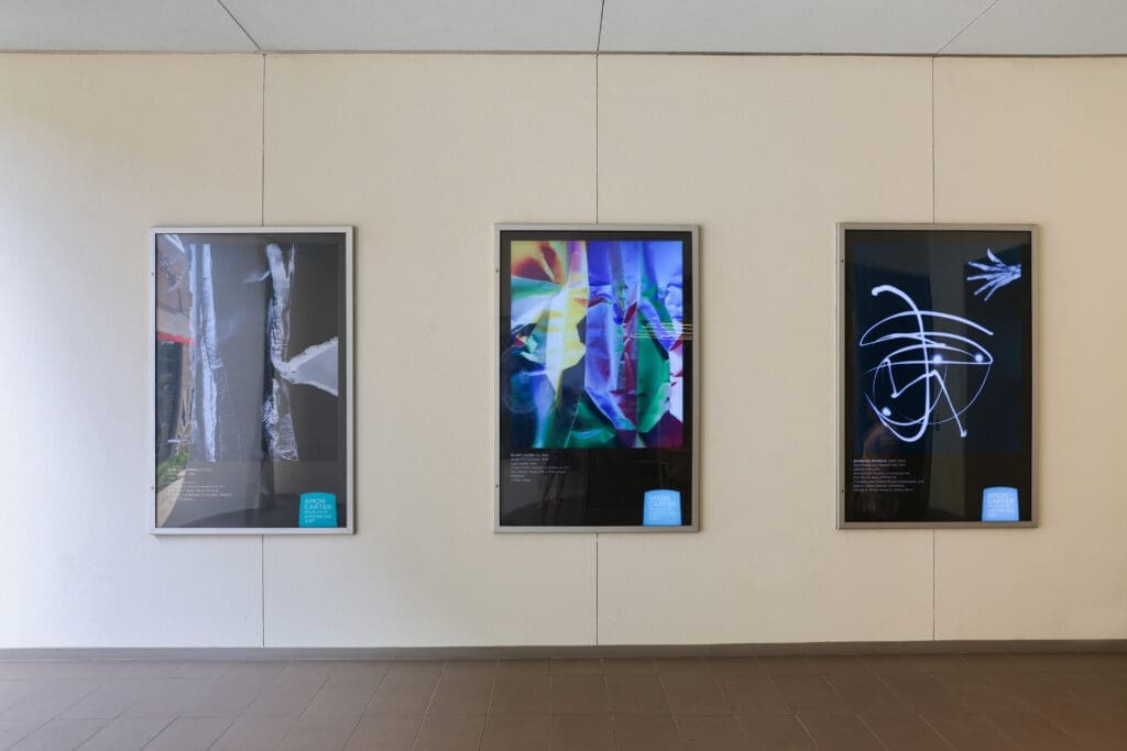 The 14-piece installation at WestBend  focuses on photographers’ innovative techniques using shadows and light.