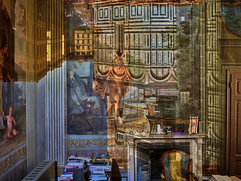 Abelardo Morell's camera obscura work "View of the Florence Duomo in Tuscany President's Office in Palazzo Strozzi, Sacrati, Italy," 2017. (Courtesy Foto Relevance)