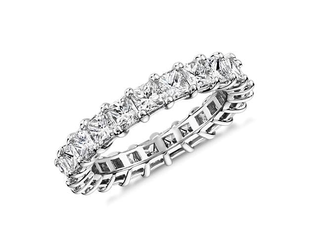 Princess Cut Diamond Eternity Ring In Platinum
