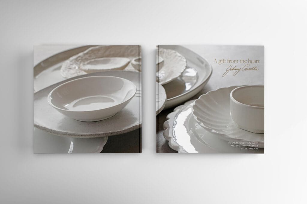 The cover to Johnny Carrabba's second coffee table cookbook, 'A Gift From the Heart.' (Photo by Debora Smail)