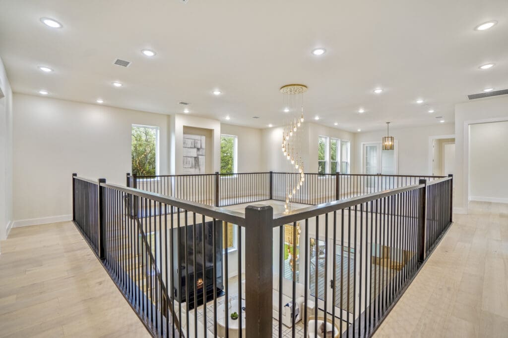 The second floor aerie n the home at 951 Byrne Street in Houston's Woodland Heights neighborhood.