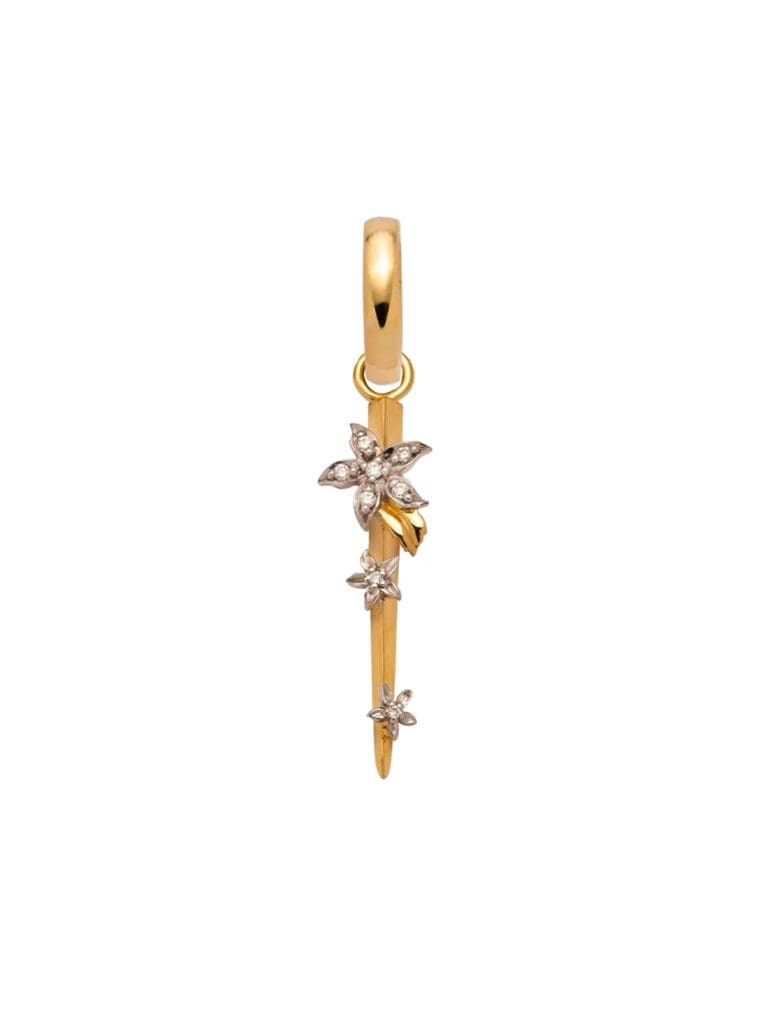 Foundrae charms with this single earring that represents living life fully without reserve.