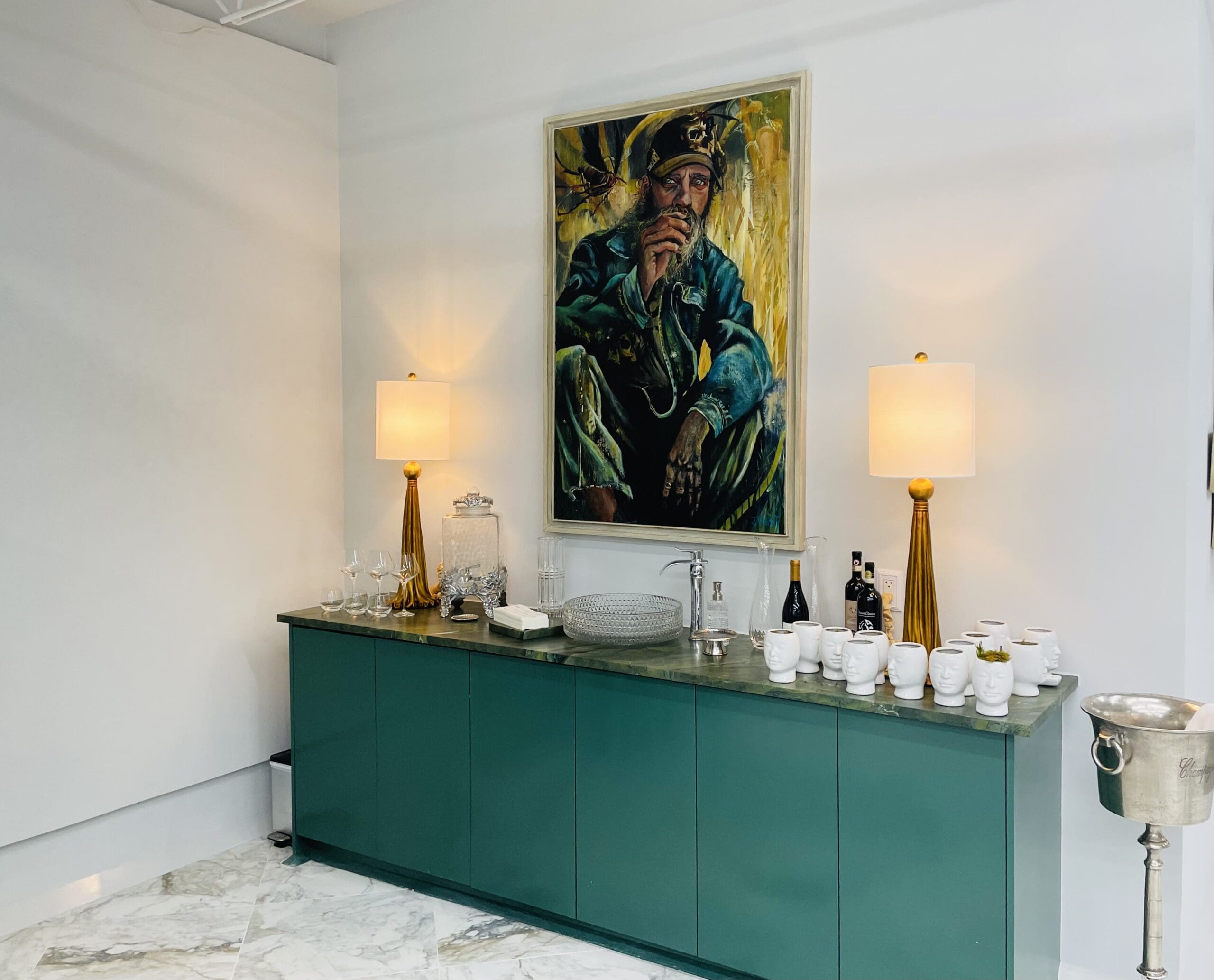 House of NeVille – A beverage service station is ready to party. (Photo by Courtney Dabney)