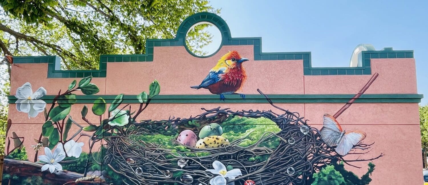 House – The Birds and the Bees mural by artist Jimmy Joe Jenkins. (Photo by Courtney Dabney)