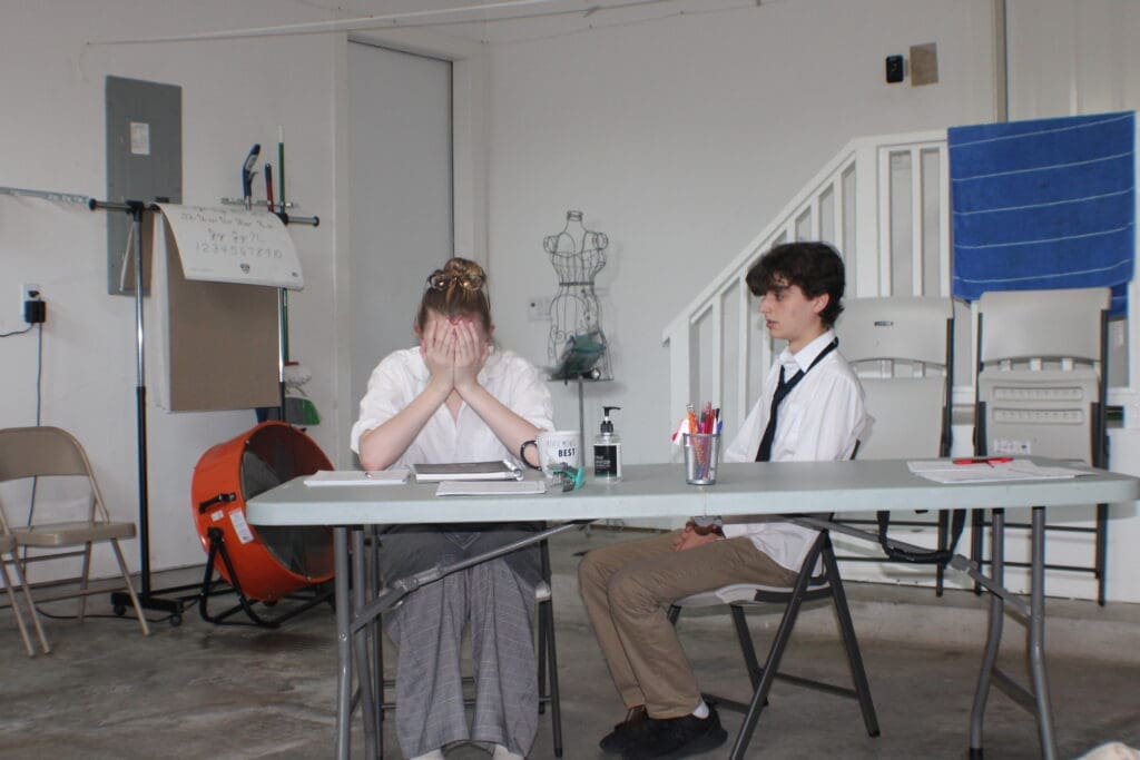 Dress rehearsals of "American Pop," a dry, sharp comedy written and directed by Will Newman (Photo by Ethan Bard)