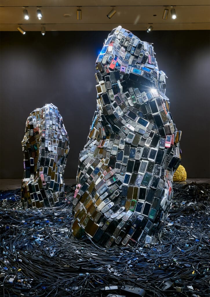 Jean Shin's "Huddled Masses," 2020, at The Asian Art Museum (Courtesy Kevin Candland and The Asian Art Museum) 