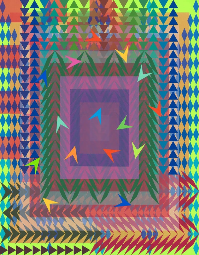 Jeffrey Gibson's "Play Among The Stars," 2023, at Tandem Press (Courtesy of Tandem Press)