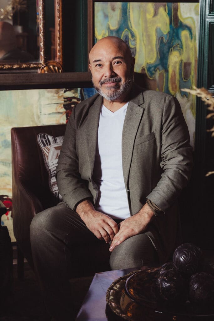 Designer Joel Baldazo at Thrift Studio 2023 in Dallas.  (Photo by Aaron Dougherty)