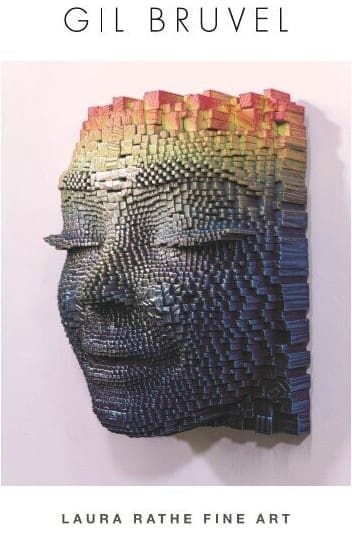 Bid on internationally acclaimed artist Gil Bruvel's hand-cut wood Meditative Mask along with a private dinner for 8 at Laura Rathe Fine Art.