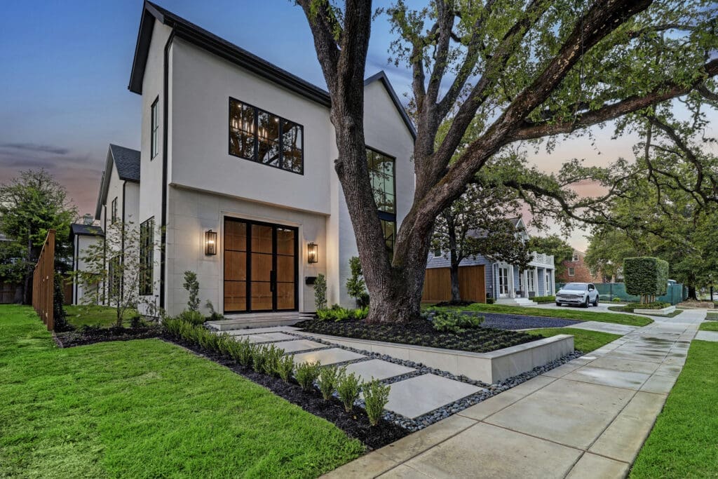 Another view to the front of 3628 Locke Lane in River Oaks. (Photo by TK Images for Compass)