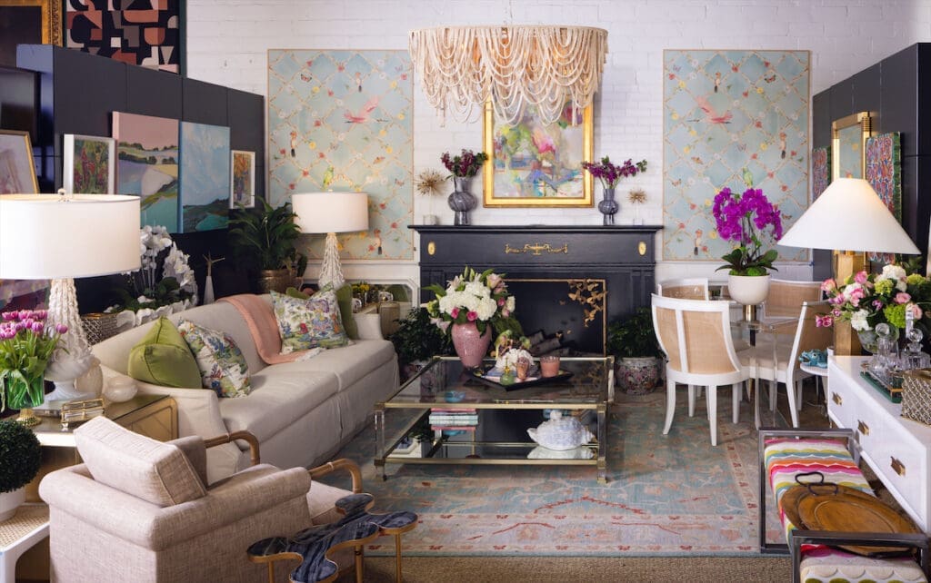 The Roz Murphy Design vignette at Thrift Studio 2023 in Dallas.  (Photo by Aaron Dougherty)