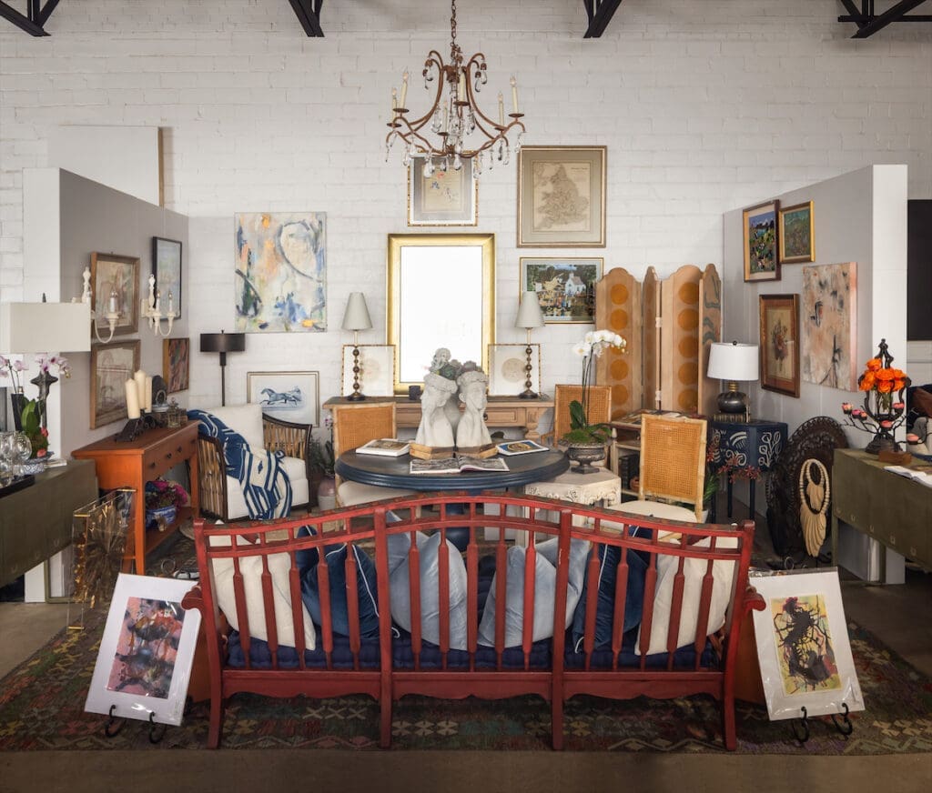 The Sari Moore Interiors vignette at Thrift Studio 2023  (Photo by Aaron Dougherty)