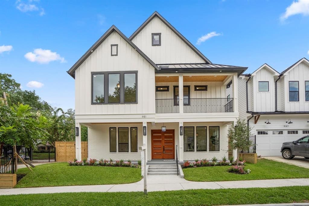 This custom home at 951 Byrne Street in Houston's Woodland Heights neighborhood is awaiting its first owner.