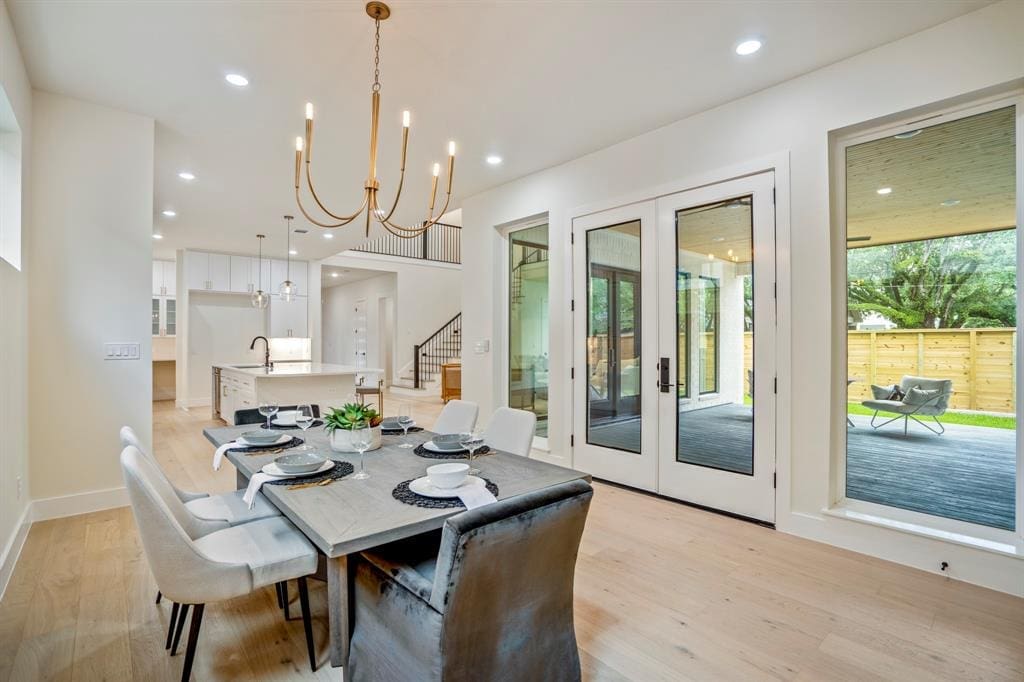 The formal dining room in 951 Byrne Street in Houston's Woodland Heights neighborhood.