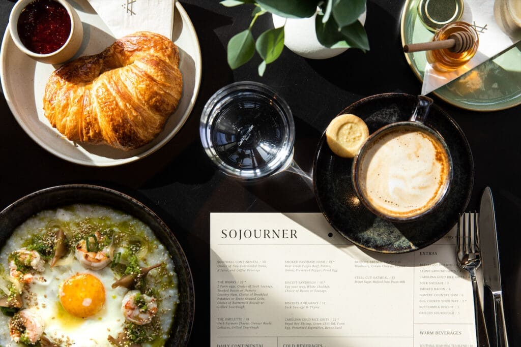 Breakfast at Sojourner, the restaurant at the heart of Southall. 