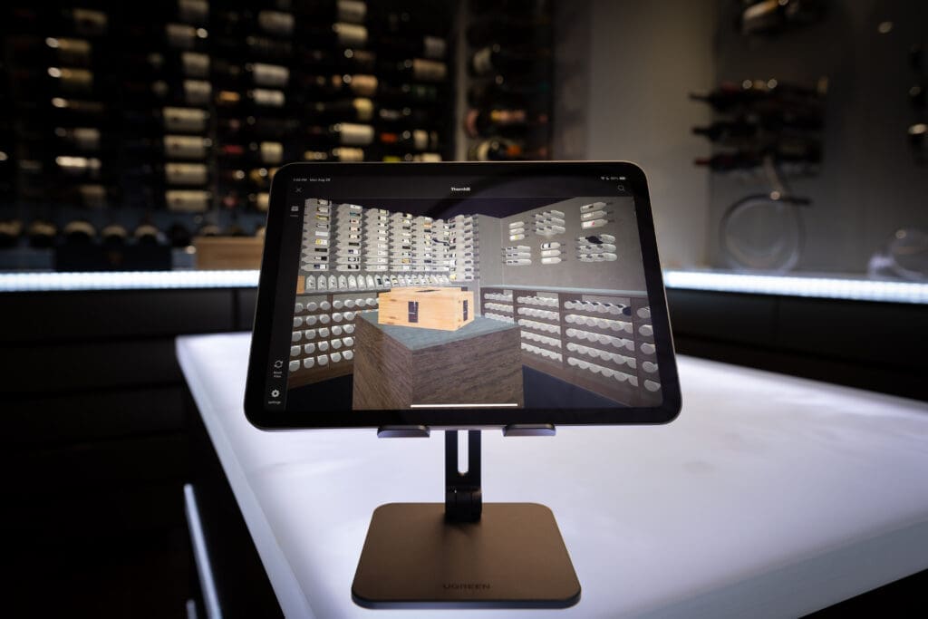 InVintory builds a detailed, custom 3D model of each wine cellar, housed on an iPad stationed at the cellar door.