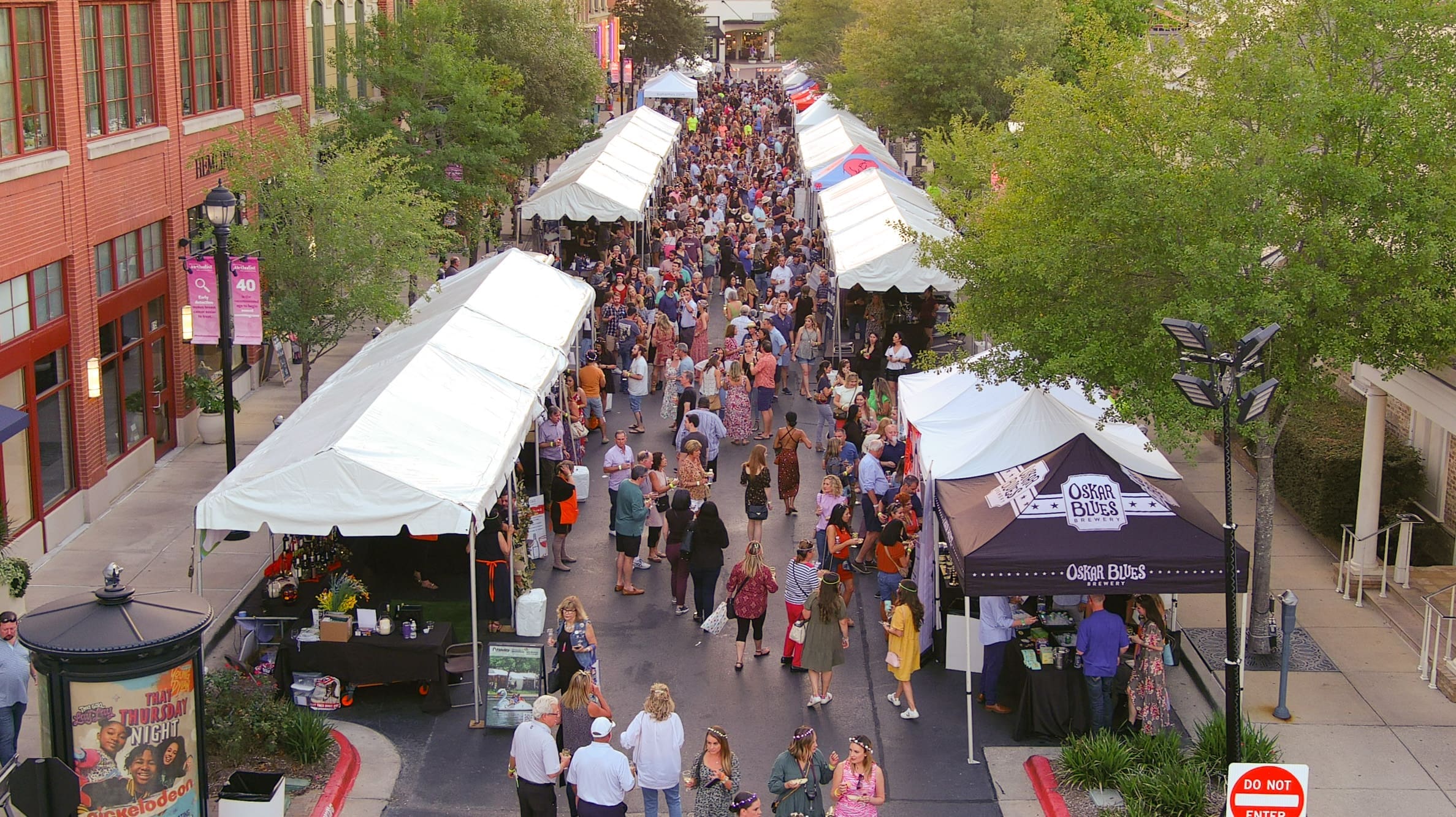 Explore over 150 displays covering three blocks across Market Street.