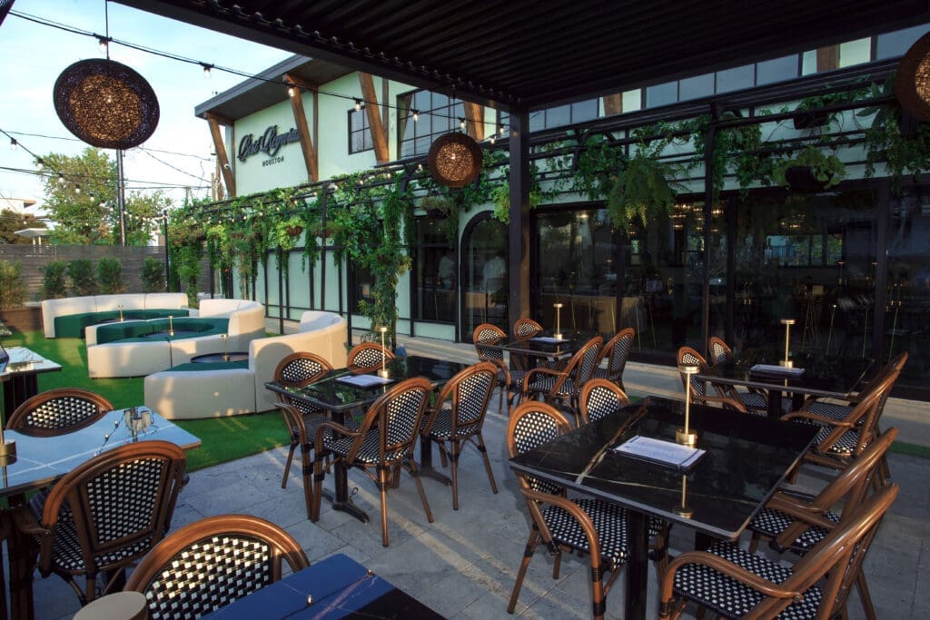 Outside on the patio of Best Regards, the Heights newest cocktail bar. (Photo by Becca Wright)