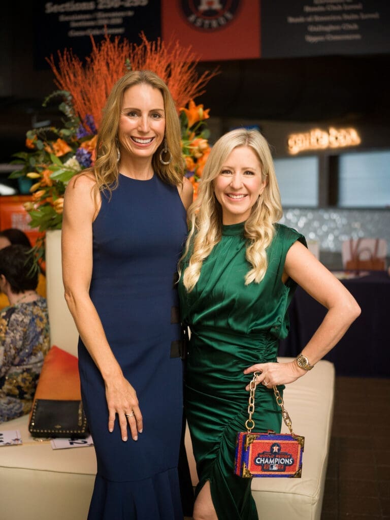 Brooke Bentley, Margot Delaronde at the Astros' 'Champions for Healthy Families' luncheon at Union Station. (Photo by Daniel Ortiz)