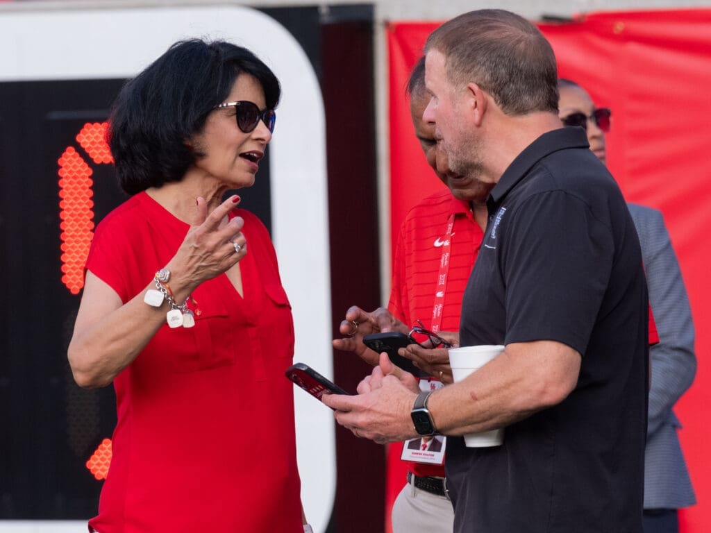 University of Houston president Renu Khator and billionaire backer Tilman Fertitta have long held the real power in UH athletics. (Photo by F. Carter Smith)