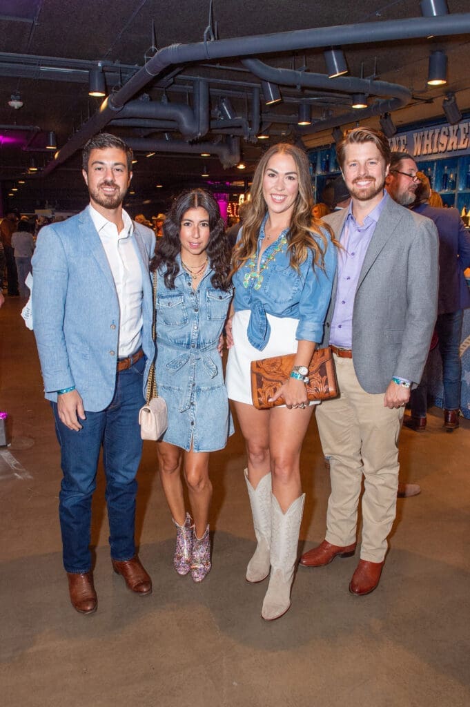 Ignacio & Camila Cubero, Disney & Max Harris  at the Houston Cattle Baron's Ball held at Post 713 Music Hall (Photo by Jacob Power)