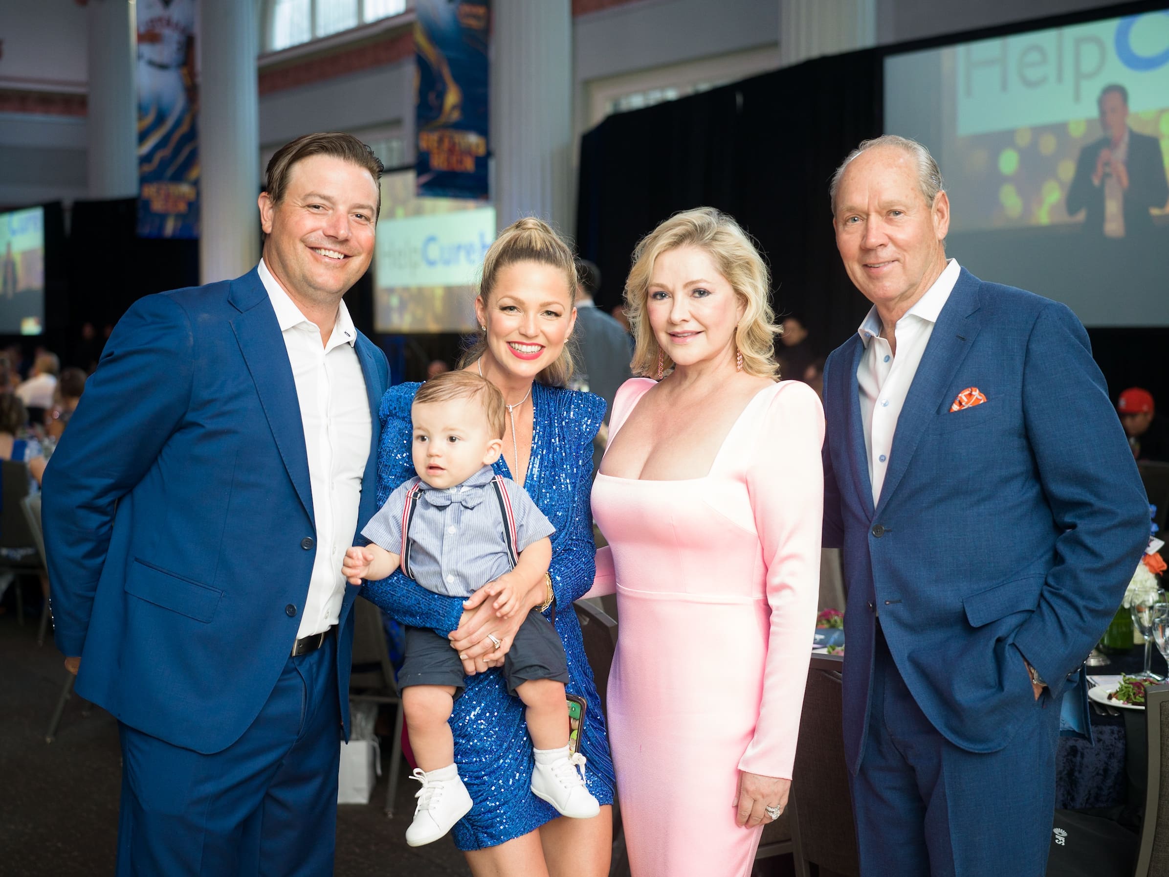 Joe Smith, Jacob Smith, Allie LaForce, Whitney and Jim Crane photo by Daniel Ortiz (Photo by Daniel Ortiz)