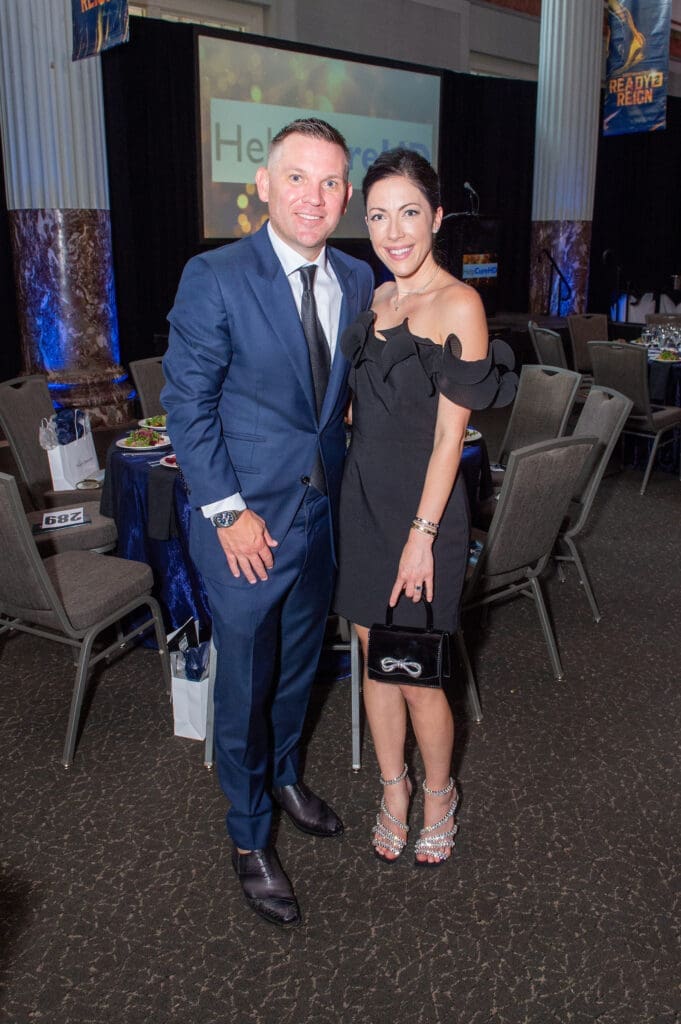 Jonathan Knutz, Lauren Abbott at the HelpCureHD gala held in Union Station at Minute Maid Park. (Photo by Jacob Power)