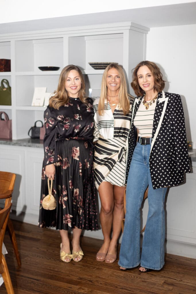 Lexi Marek, Lucie Harte, Linsay Radcliffe at Bludorn for The Nat Note and Leatherology dinner. (Photo by Fernanda Varela Photography)