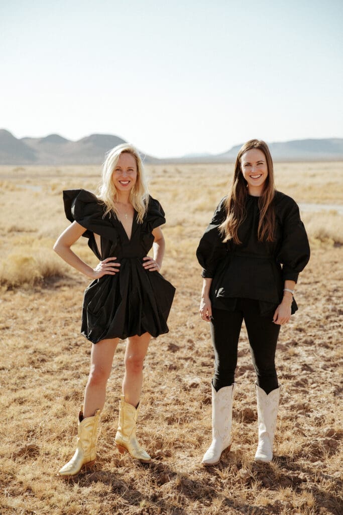 Lizzie Means Duplantis, Sarah Means founders of Miron Crosby high fashion cowboy boots announce a Houston location. (Kristen Kilpatrick Photography)