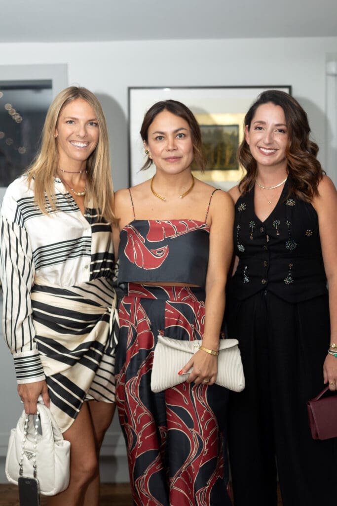 Lucie Harte, Luisa Babarczy, Alejandra Bravo at Bludorn for The Nat Note and Leatherology dinner. (Photo by Fernanda Varela Photography)