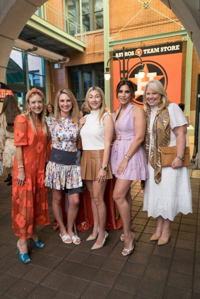 Megan Brown, Jessica Keegan, Taylot Bregman, Jocelyn Humphrey, Clara Clark at the Astros' 'Champions for Healthy Families' luncheon at Union Station. (Photo by Daniel Ortiz)