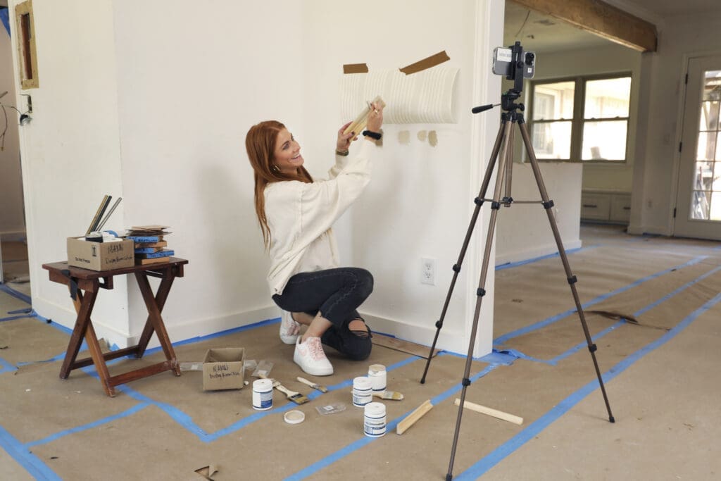 A behind the scenes look with Jenn Todryk on No Demo Reno. (Photo by HGTV)
