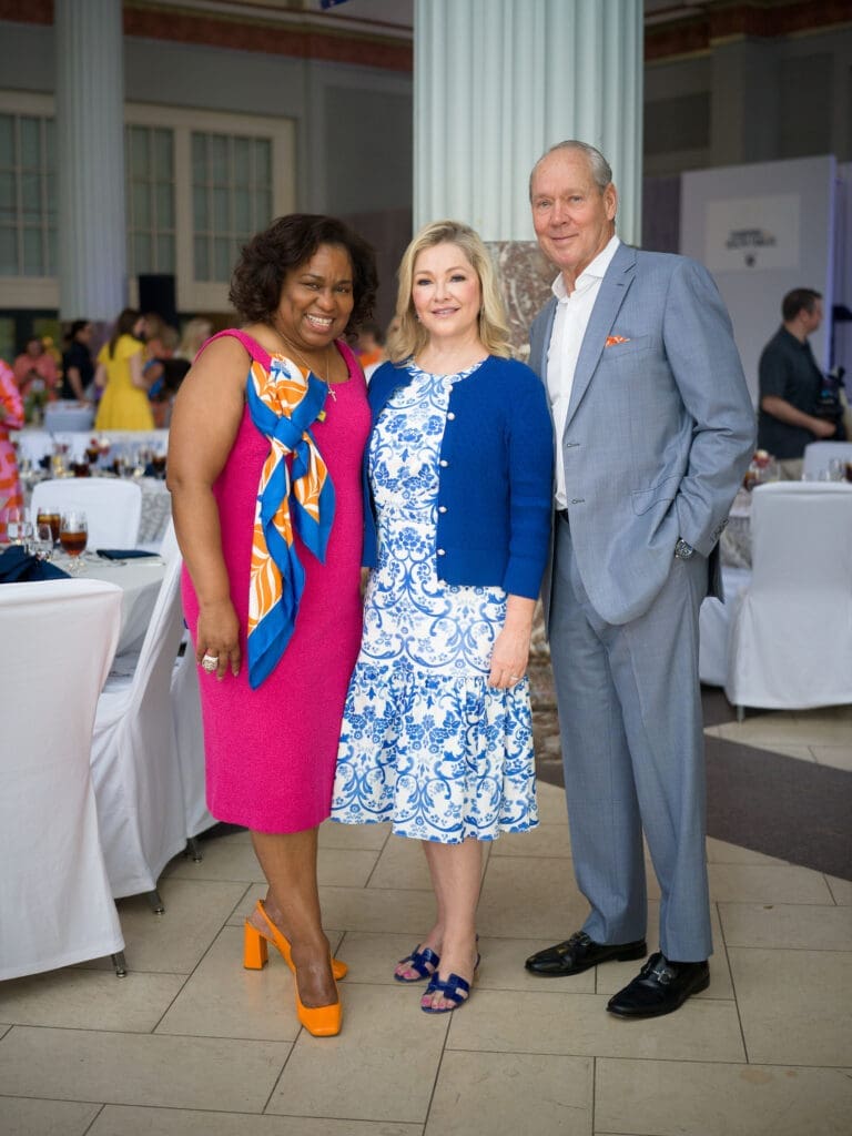 Paula Harris, Whitney & Jim Crane at the Astros' 'Champions for Healthy Families' luncheon and Tootsies fashion show at Union Station. (Photo by Daniel Ortiz)