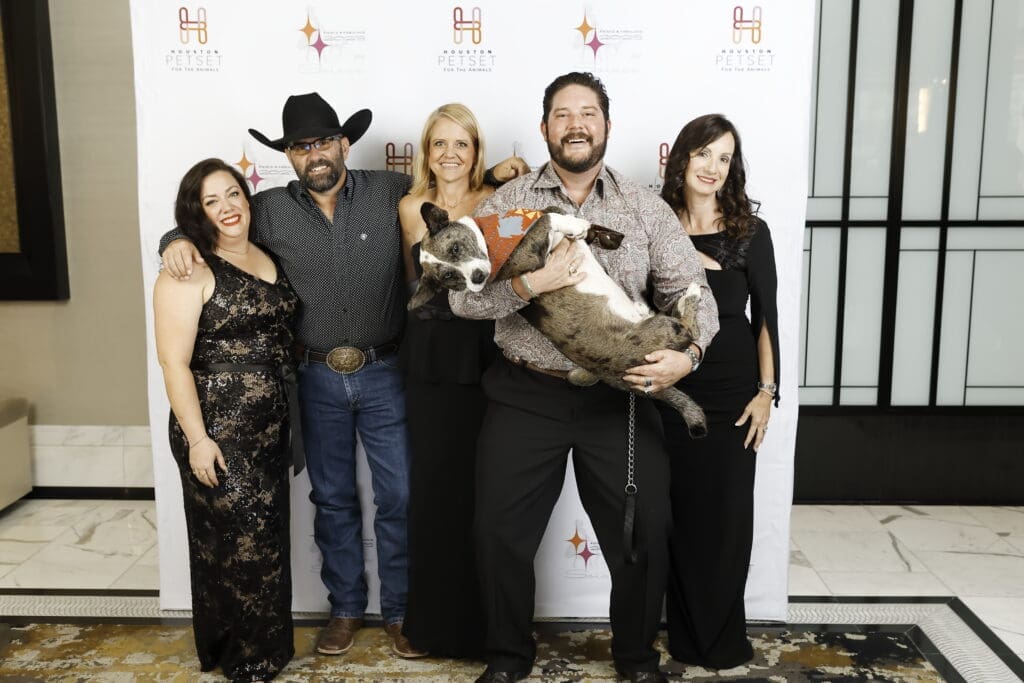 'Yellowstone' chef Gabriel 'Gator' Guilbeau and his pooch join guests at Houston PetSet's 'Fierece & Fabulous Soirée'  (Photo by Priscilla Dickson)