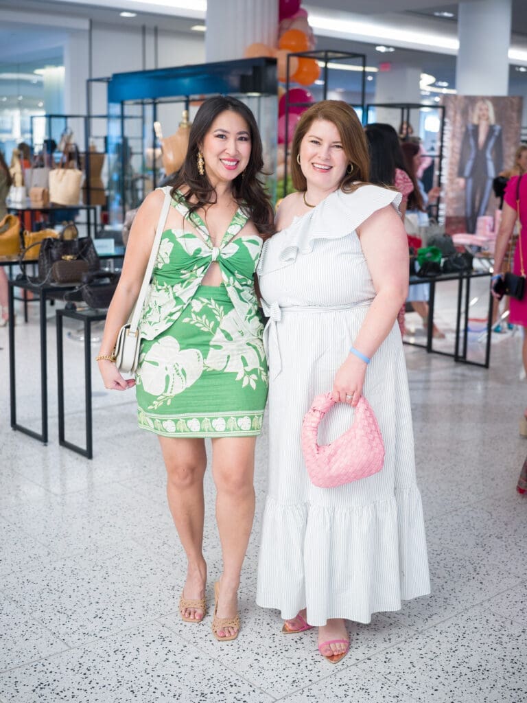 Sarah Schutz, Serena Sneeringer at Dress for Success' Women of Wardrobe 'Summer Soirée' at Tootsies. (Photo by Daniel Ortiz)