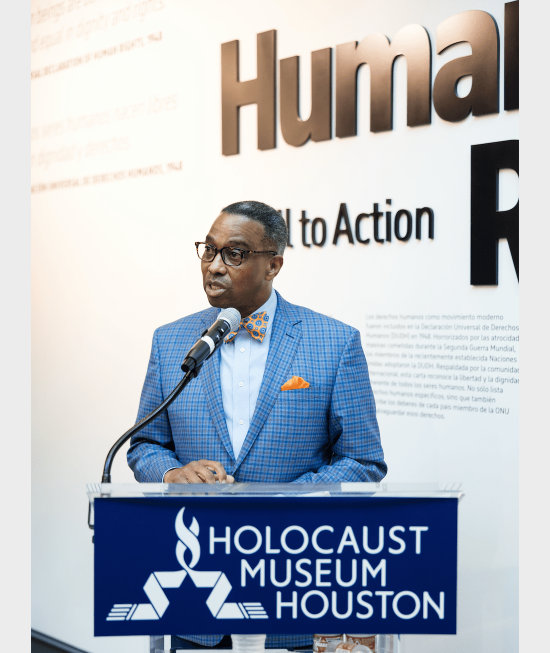 Khambrel Marshall at the opening of 'The Negro Motorist Green Book' exhibition. (Photo by Hung L. Truong)