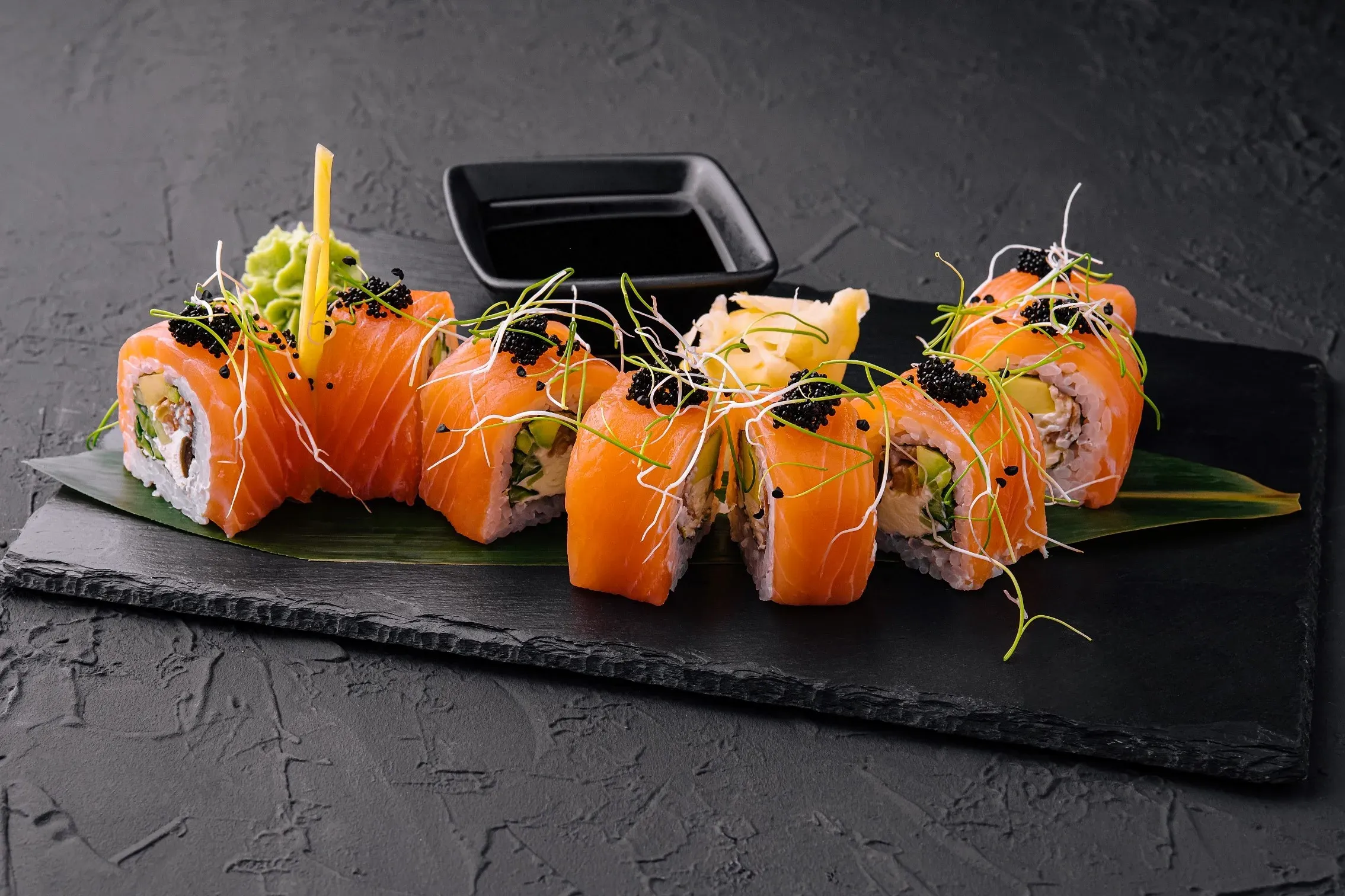 Edohana has an interesting selection of sushi rolls and sashimi.